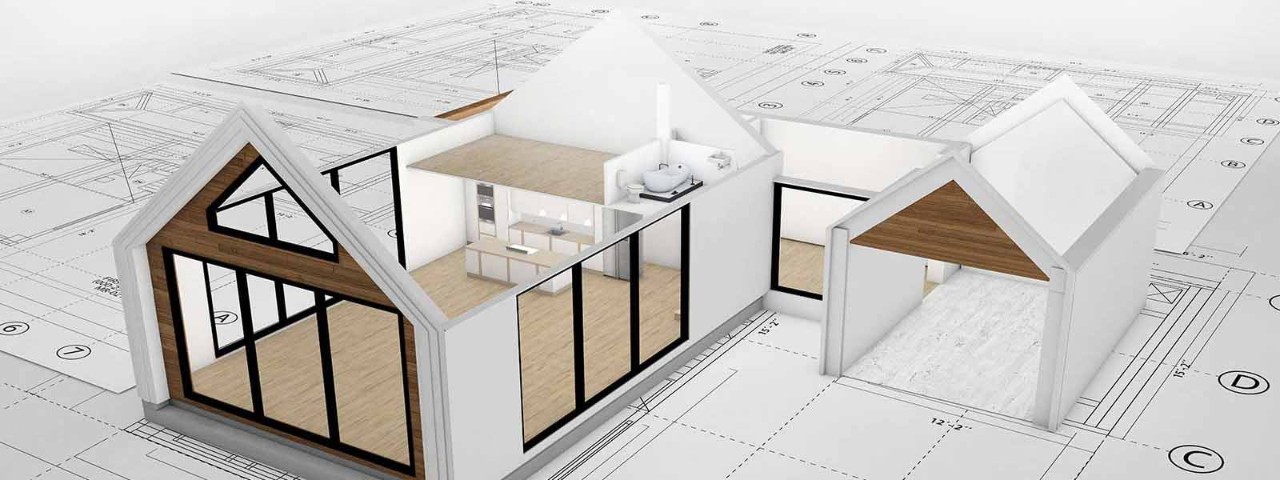 three dimensional floor plan of a home