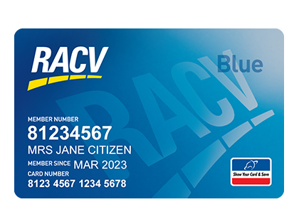 RACV blue Member card.