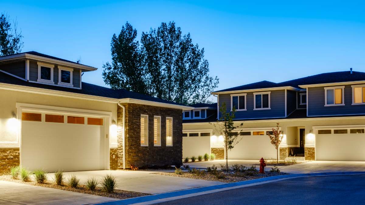 house exteriors with security lighting
