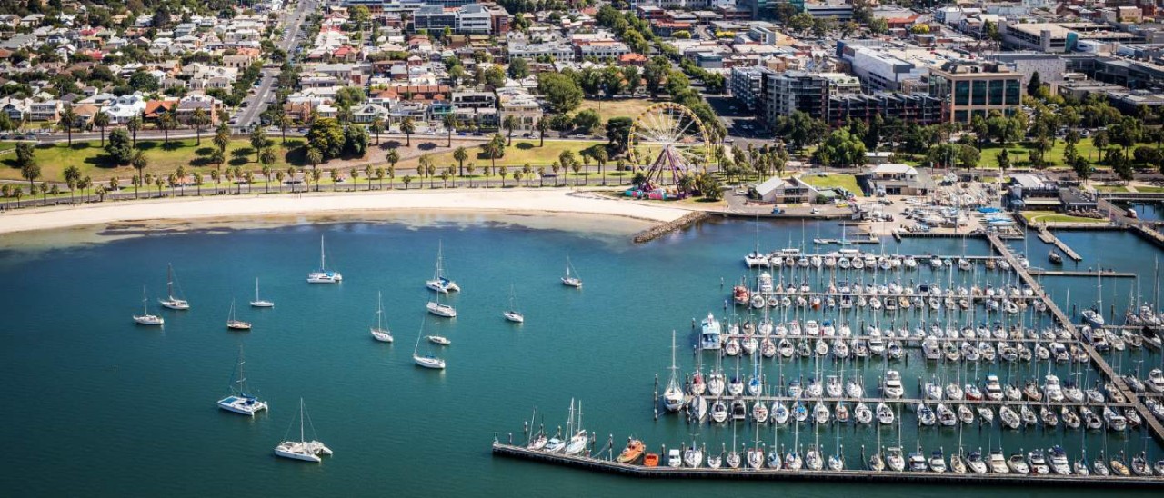 Geelong Waterfront_Visit Victoria ocean marina with Geelong city in background