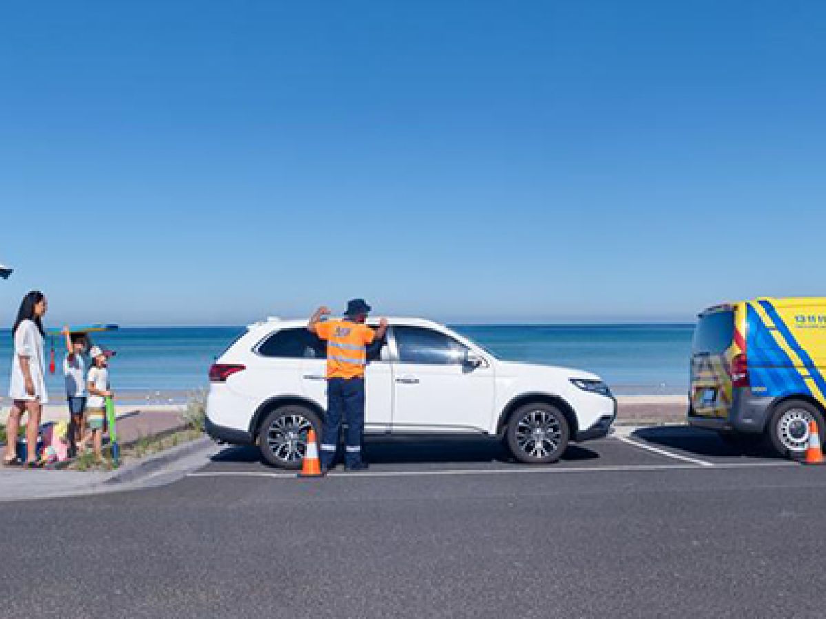 RACV Emergency Roadside Assist helping a child locked in a car.