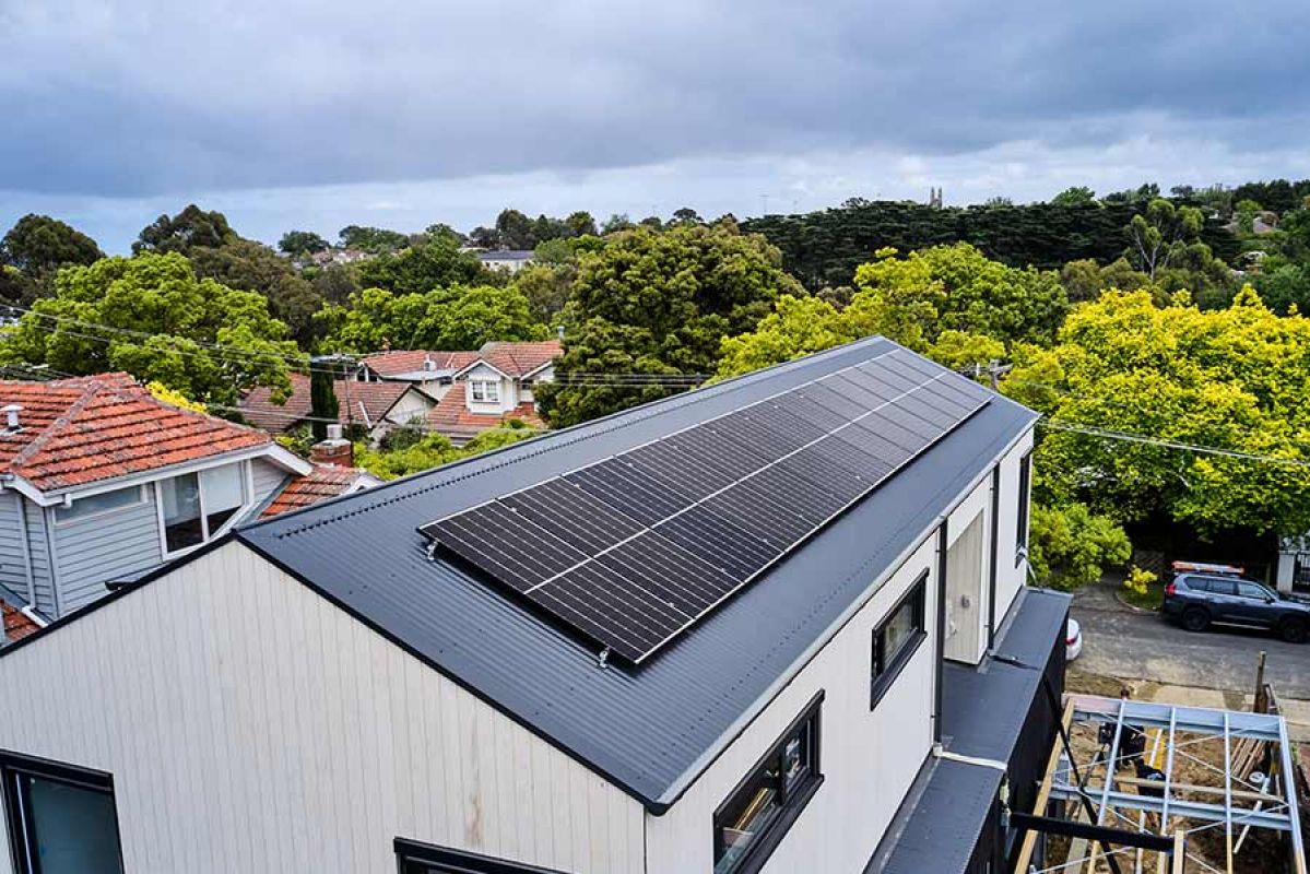 Solar panels with cloudy weather