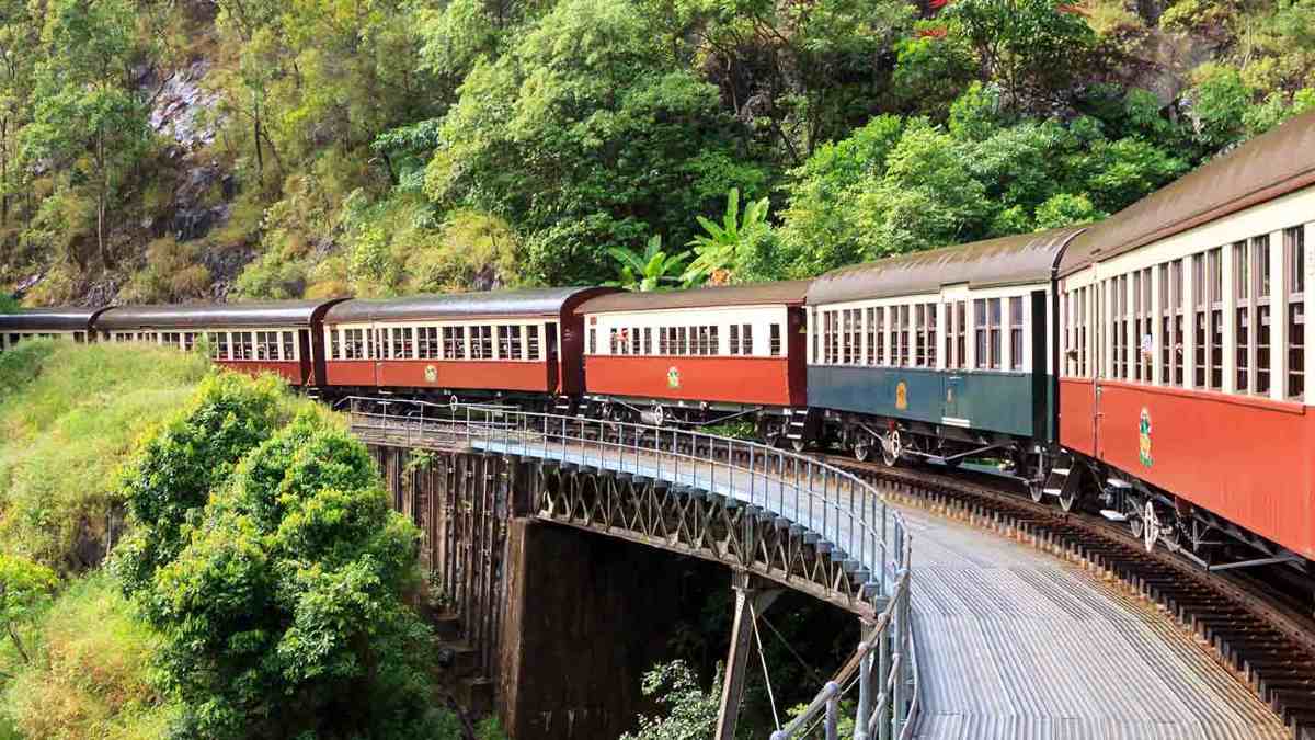 Kuranda Scenic train in the wildnerness