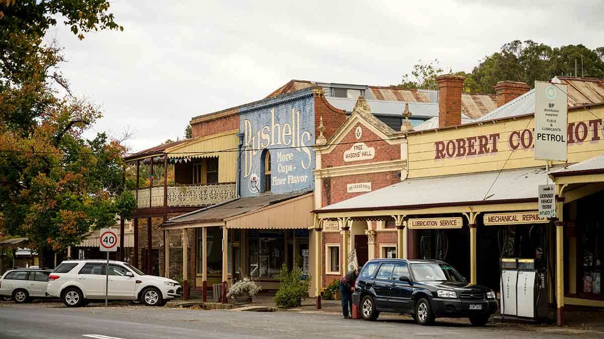 See Victoria's most intact heritage streetscape at Maldon. Image: Visit Victoria.