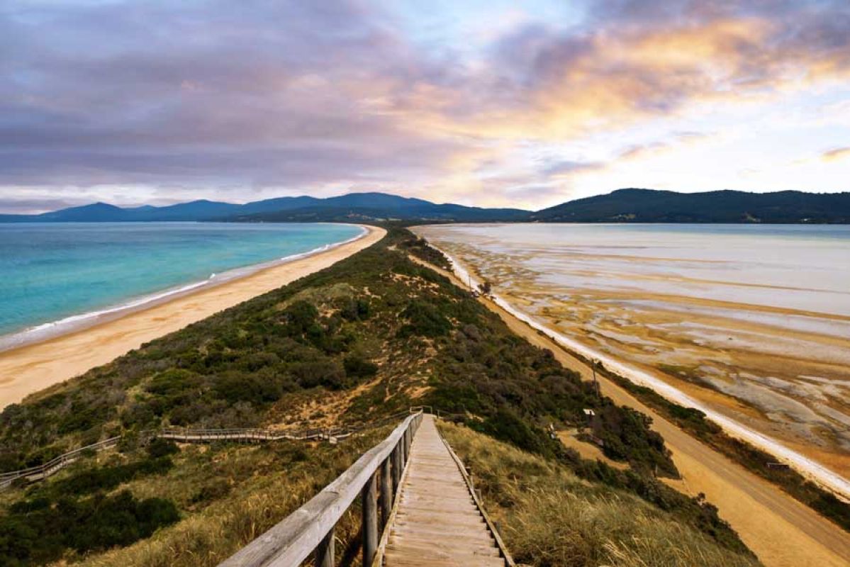 scenic view of bruny island in tasmania