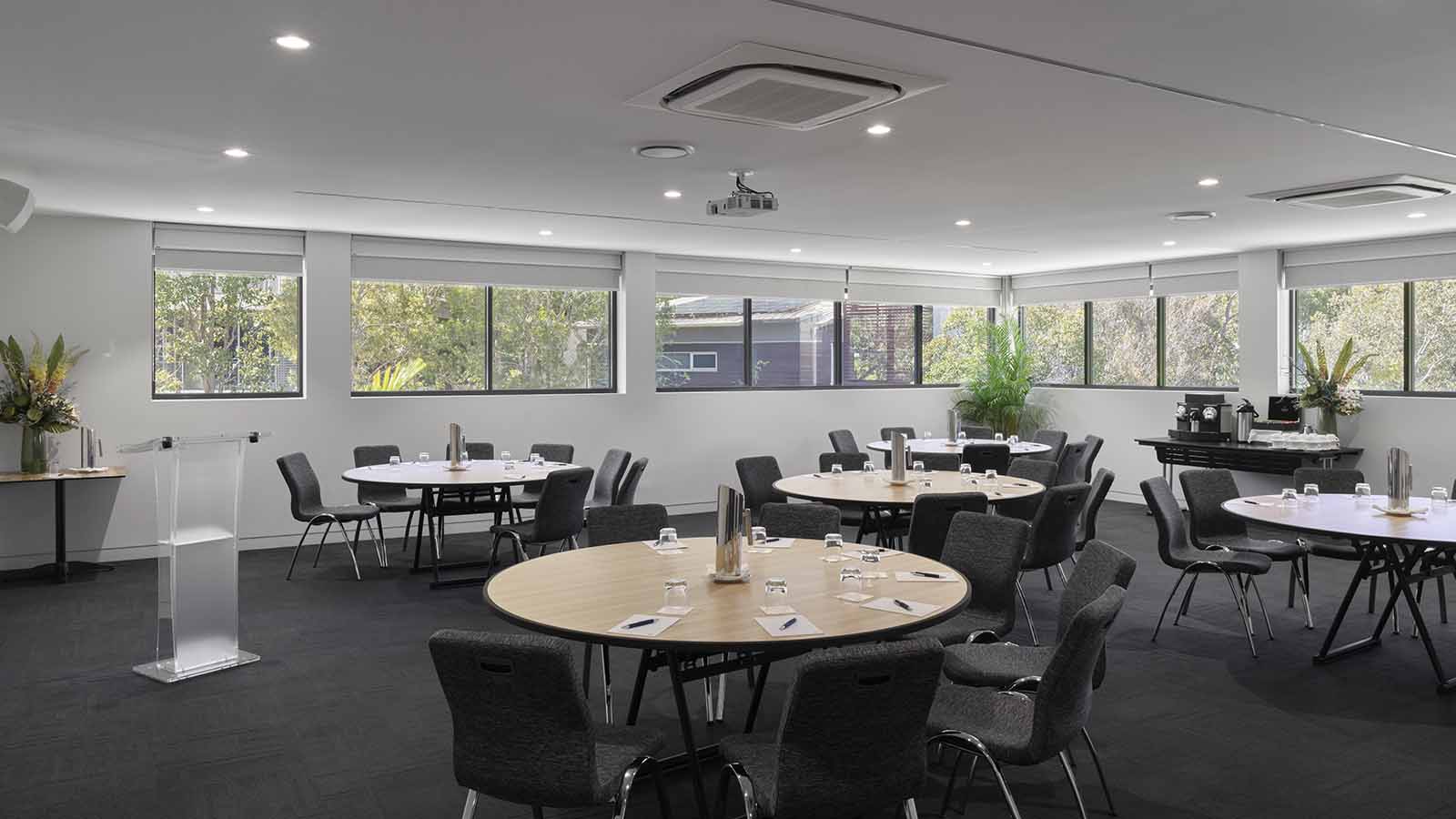 RACV Noosa Resort Weyba Room set up cabaret style.