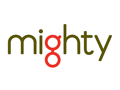 Mighty campervan hire logo.