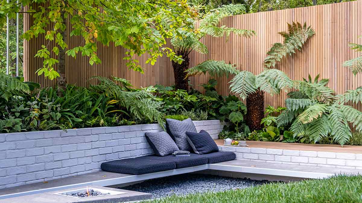 outdoor seating in backyard