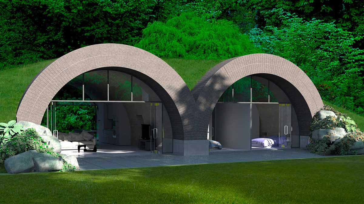 Earth sheltered house concept