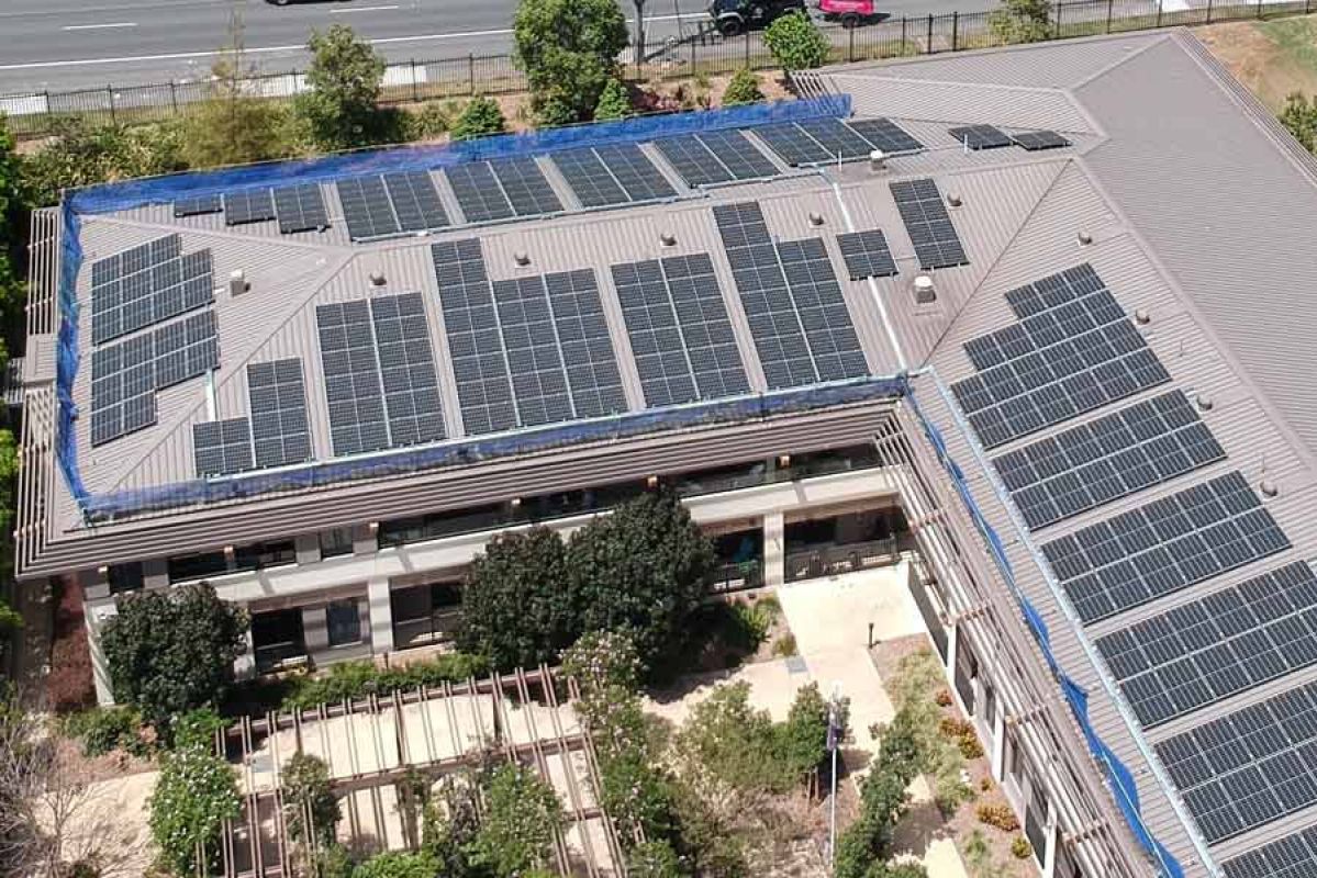 solar panels on business at mckenzie aged care