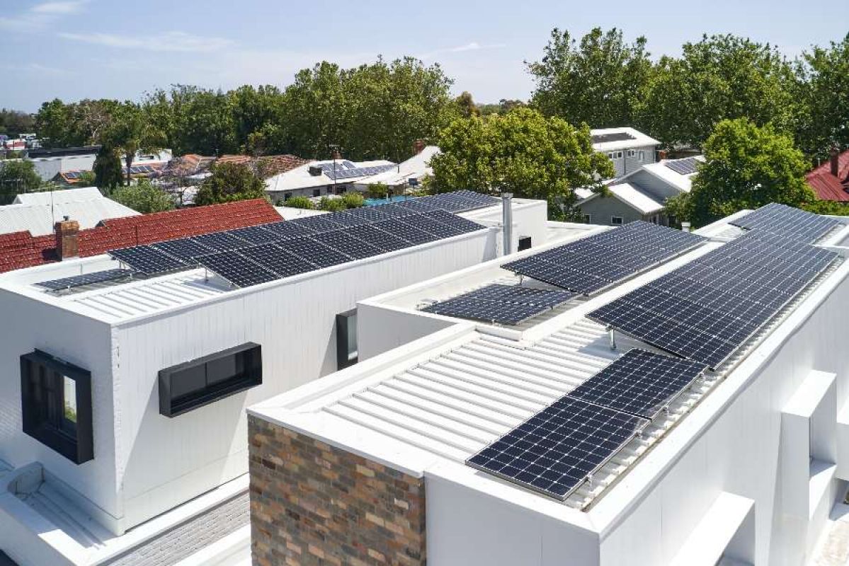 Australian home with solar panels