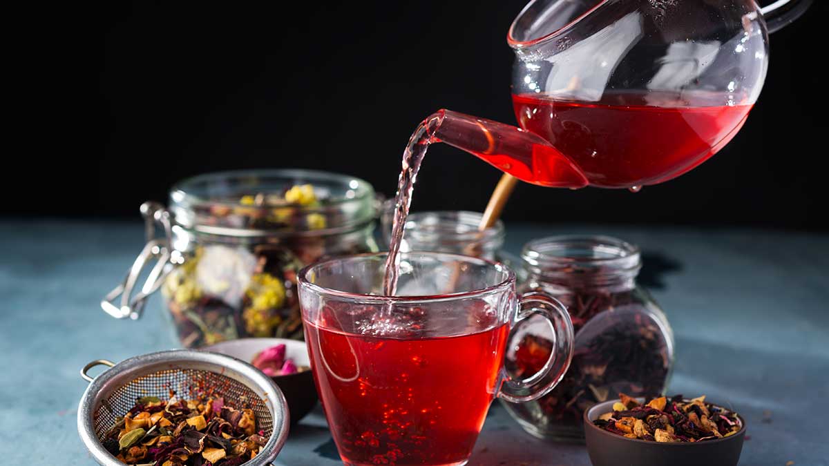 kettle pouring a cup of tea