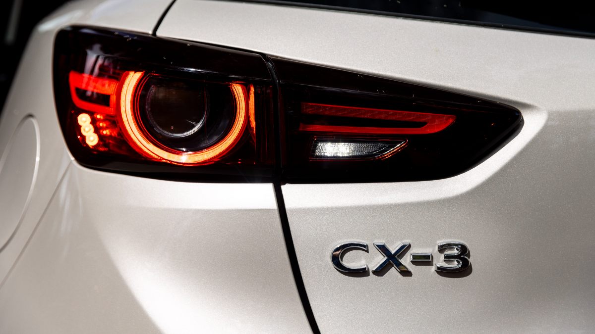 2024 Mazda CX-3 Touring SP close up of badge