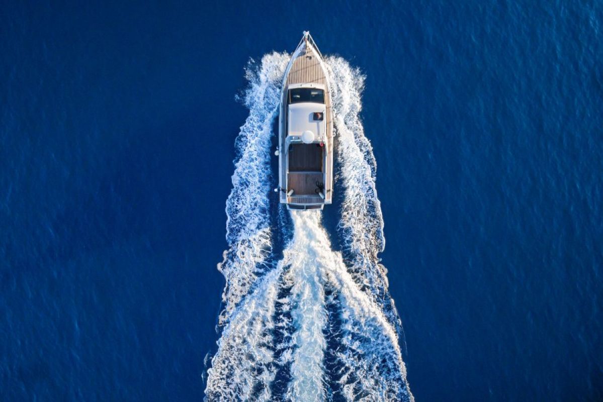 motorboat in the ocean