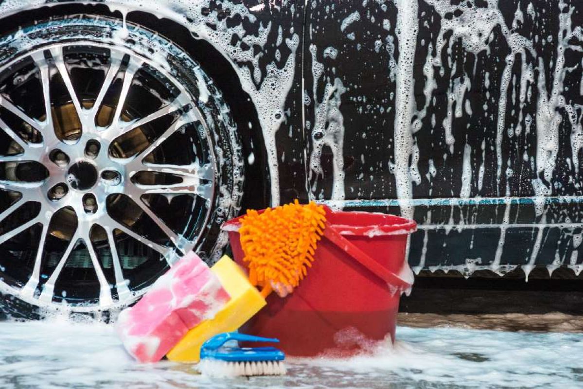 car being washed