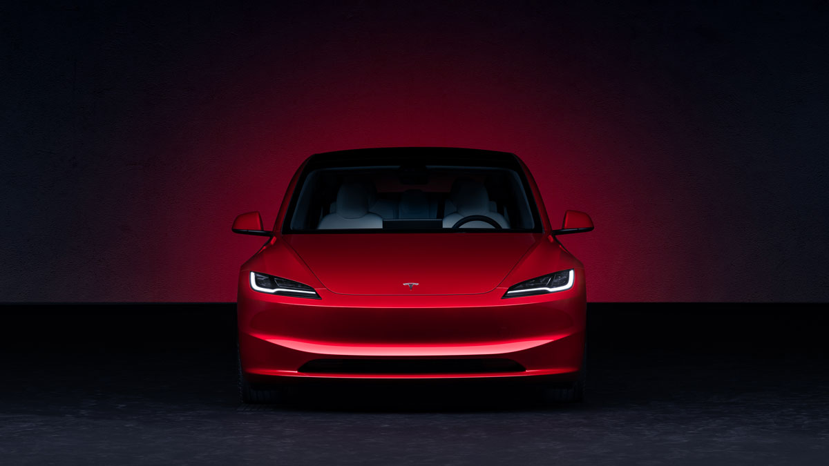 Front view Tesla Model 3