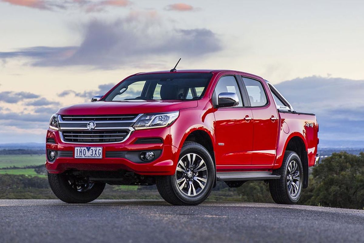 A red holden colorado