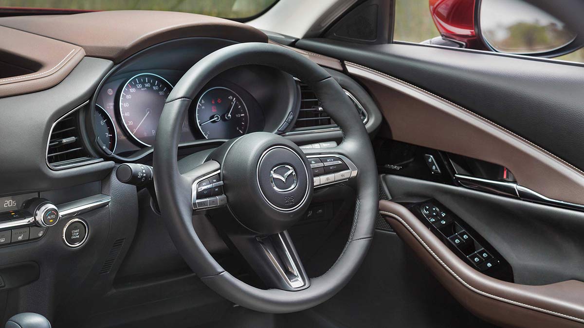 Mazda CX30's steering wheel