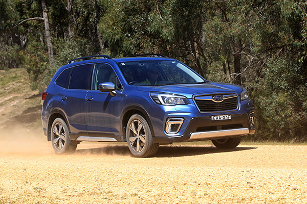 Mid-blue Subaru Forester 2.5i-S SUV on dirt track