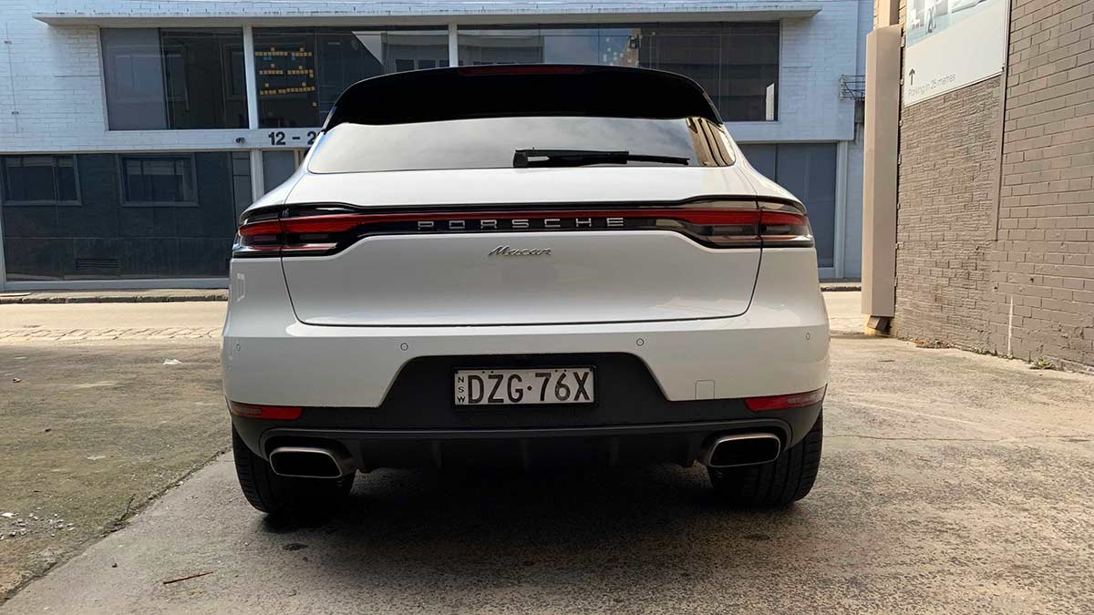 Rear of the 2019 Porsche Macan