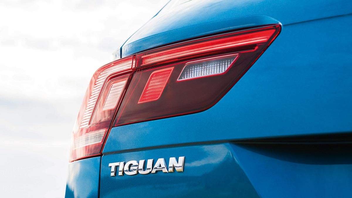 Volkswagen Tiguan rear tail light and badge