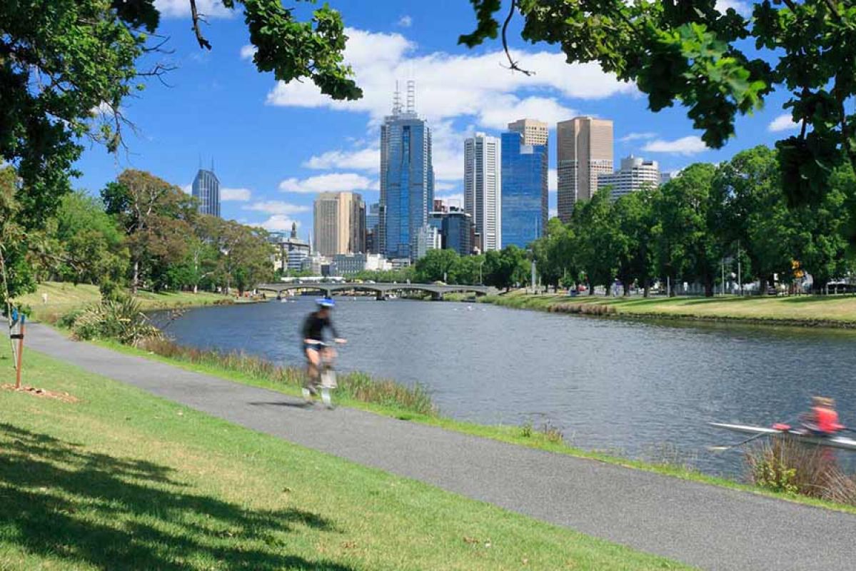 Bike path in Melbourne