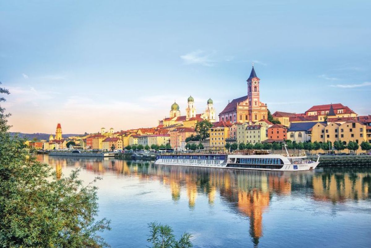 cruise ship docked at passau in germany