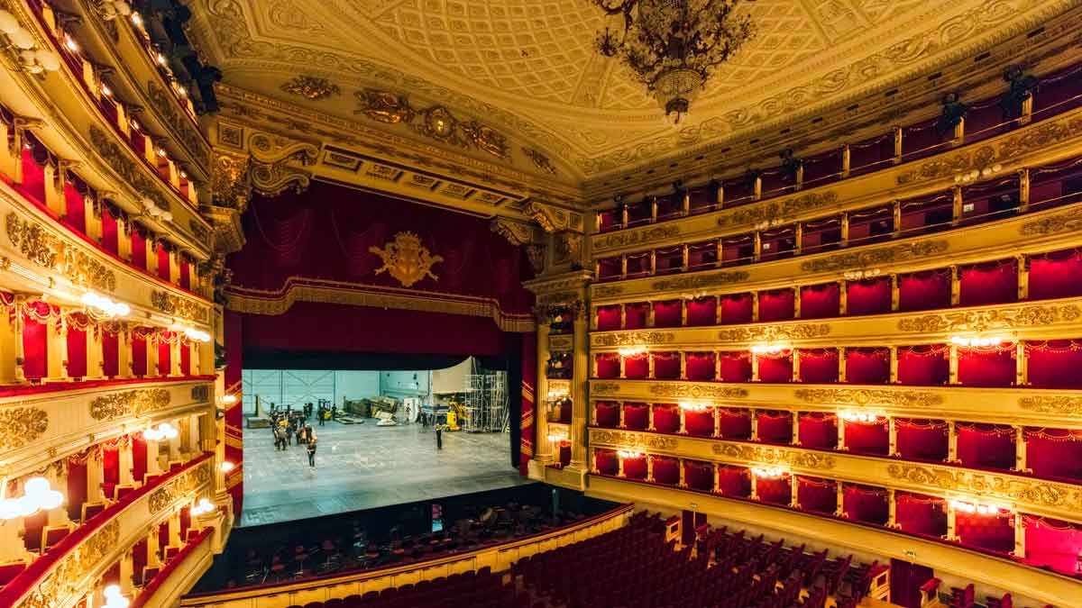 Interior of theatre in Milan