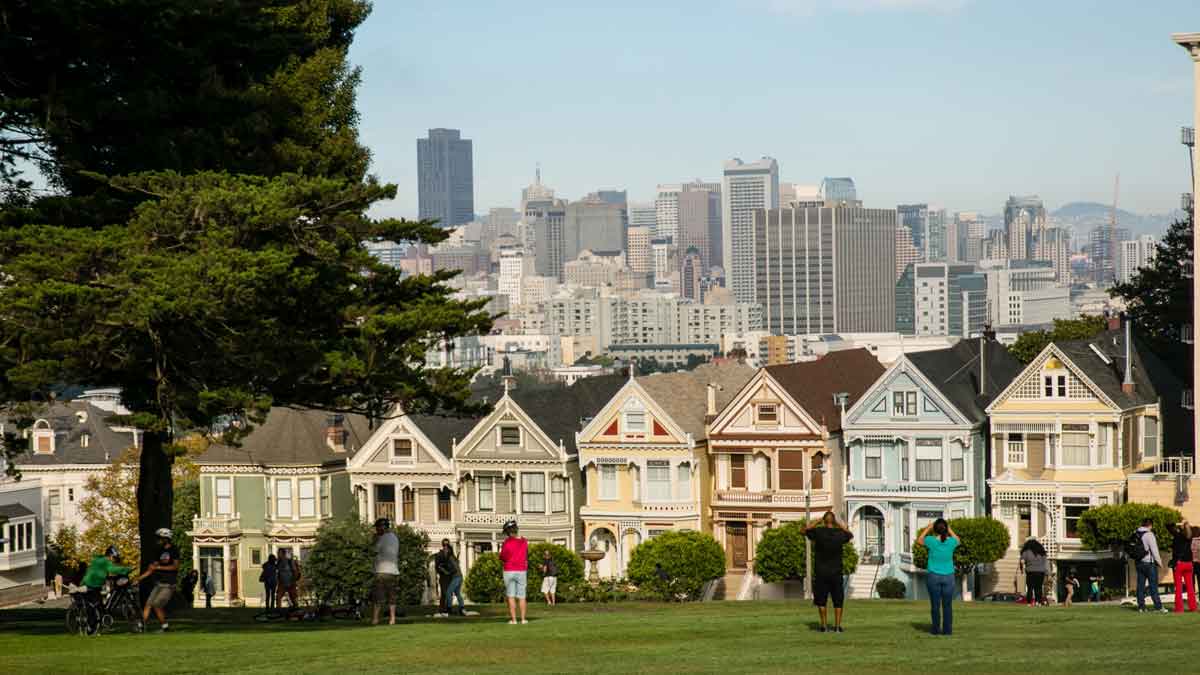 The Painted Ladies in Alamo Square