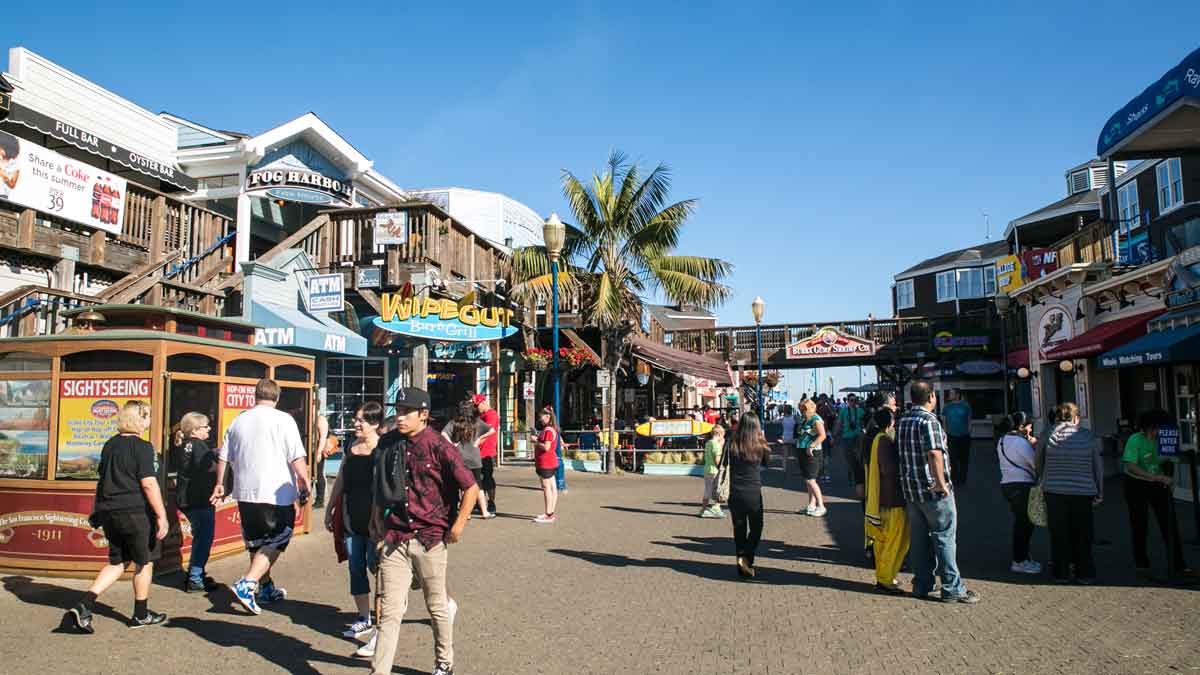 People walking on Pier 39 San Francisco