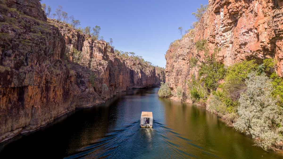 Cruising Down Katherine Gorge. Image: Tourism NT/Elise Cook