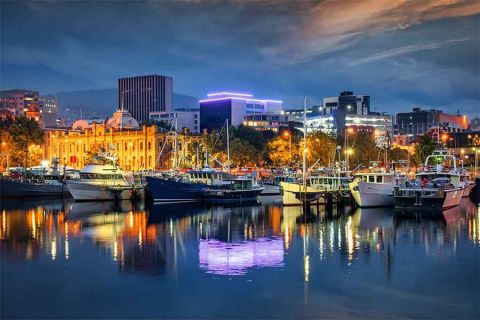 Boats on River Derwent in Hobart