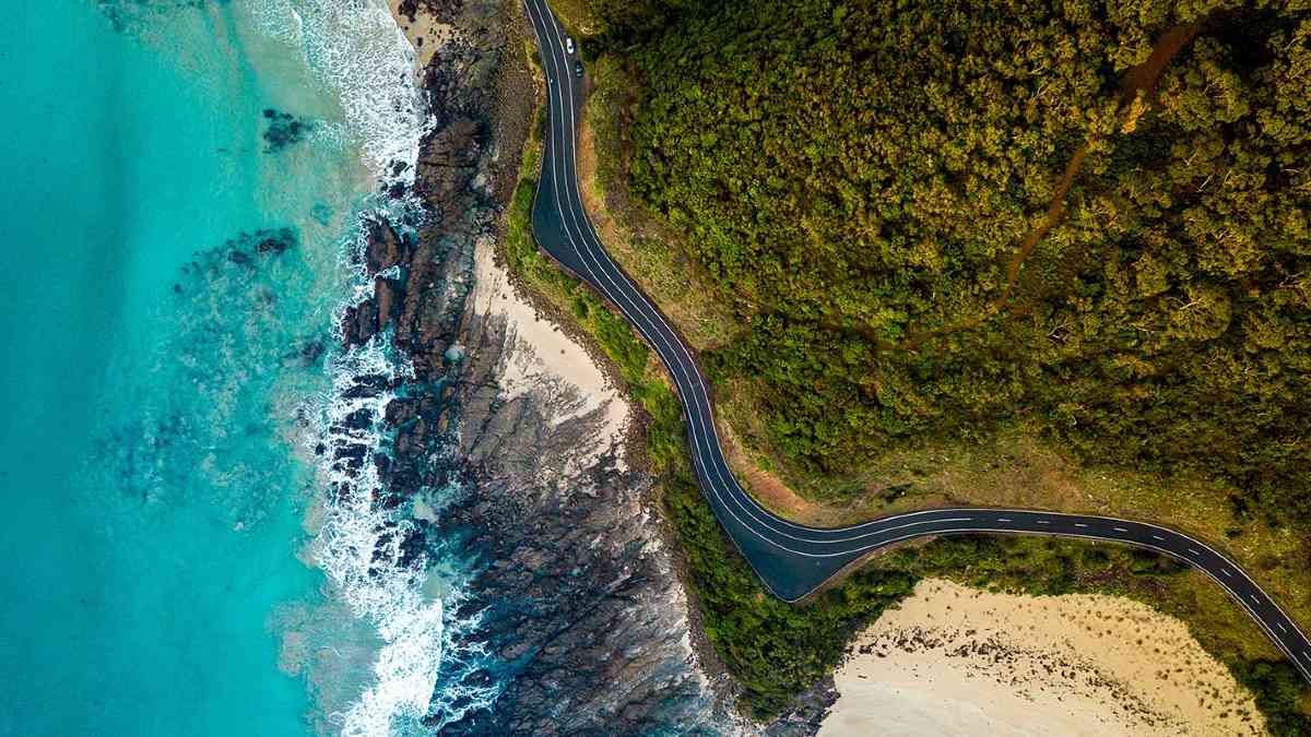 The Great Ocean Road aerial view