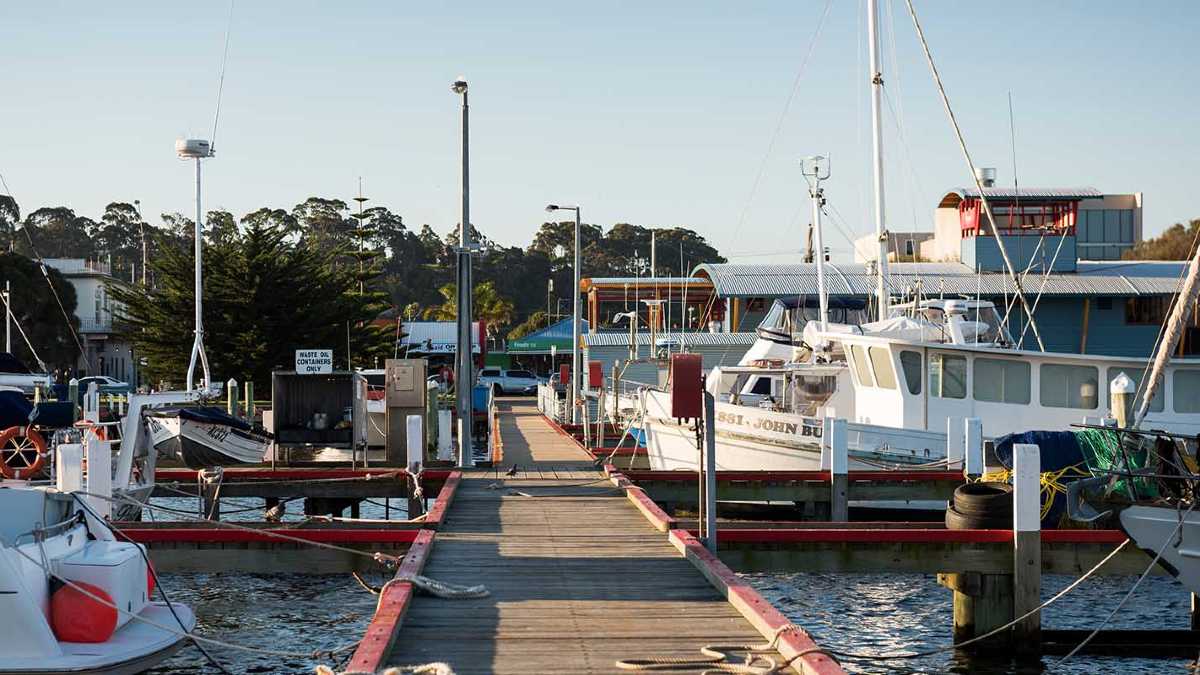 Lakes Entrance in East Gippsland has great fishing off the pier. Image: Supplied