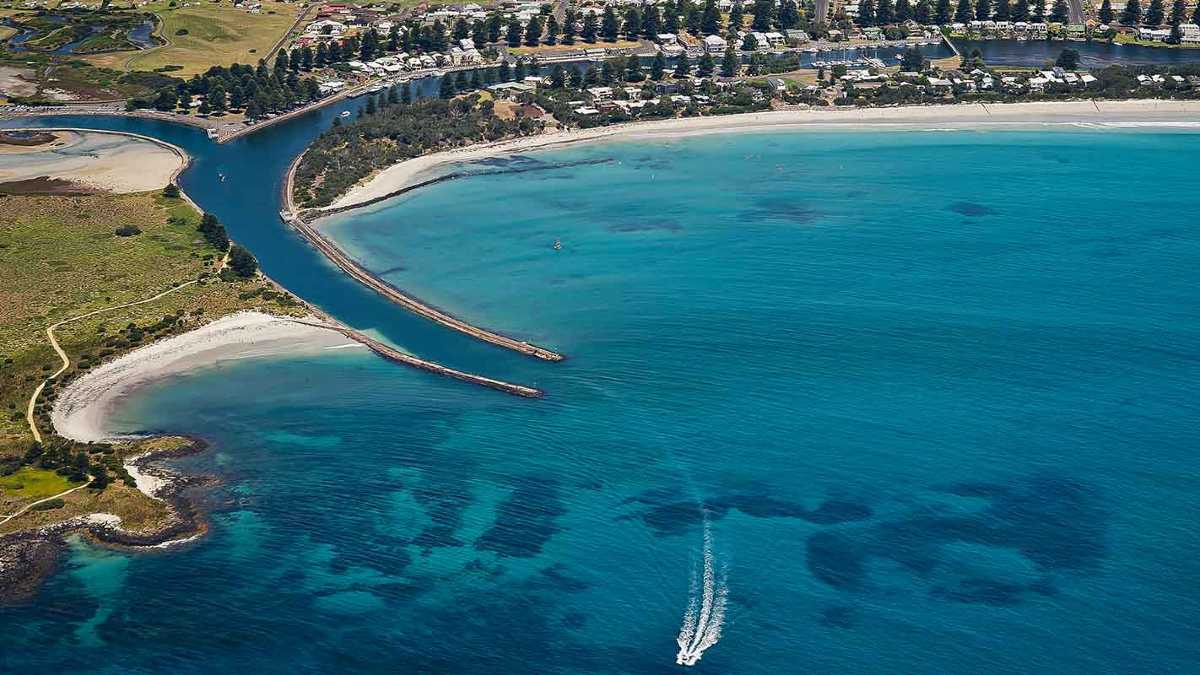 Aerial view of Port Fairy