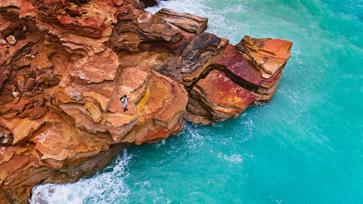 Swimming in a secluded water hole