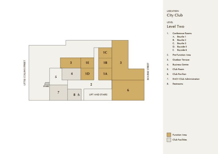 8888 form legal code all Map in the at facilities CBD Club of Melbourne City RACV