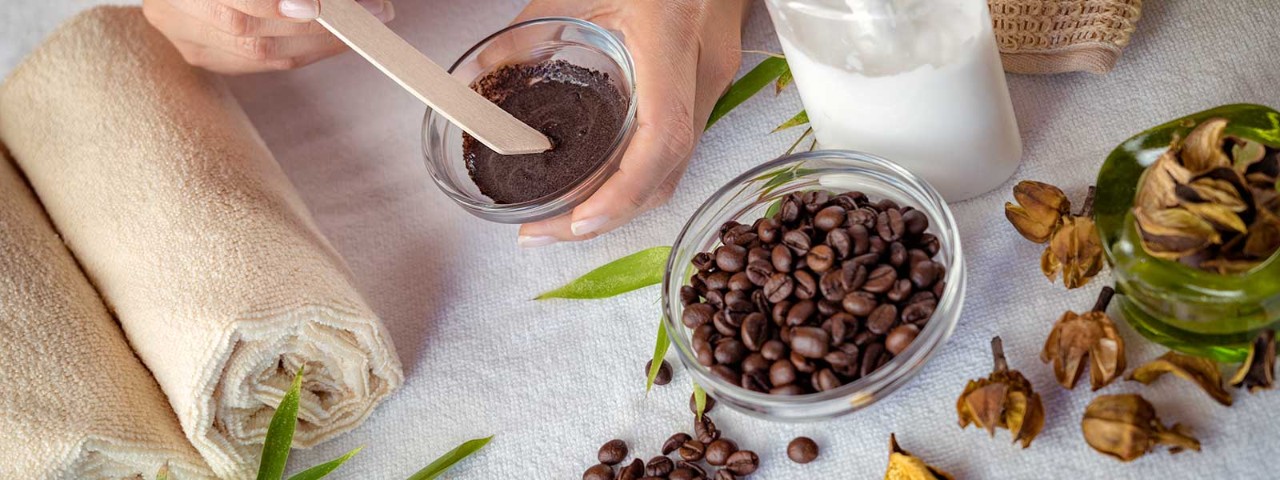1172181164 making coffee grounds in scrub