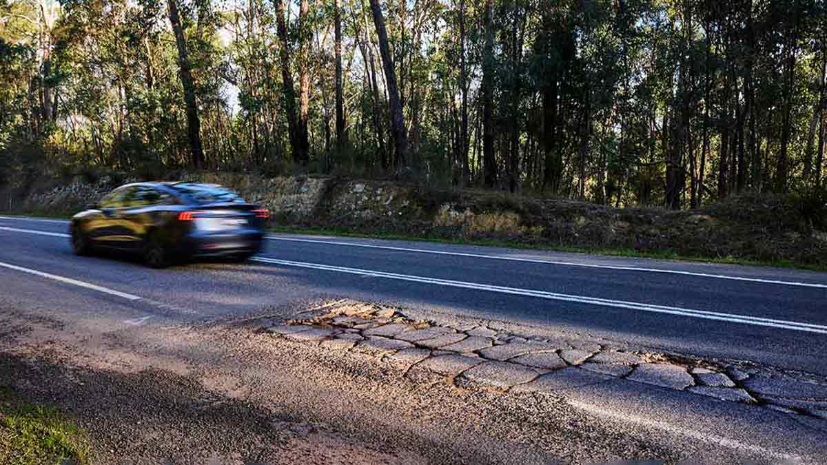 car travelling on country road