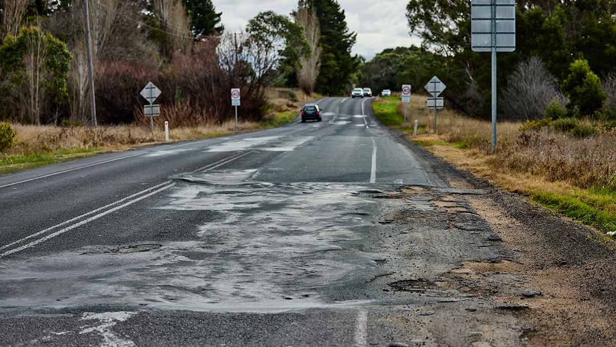 country road in poor condition