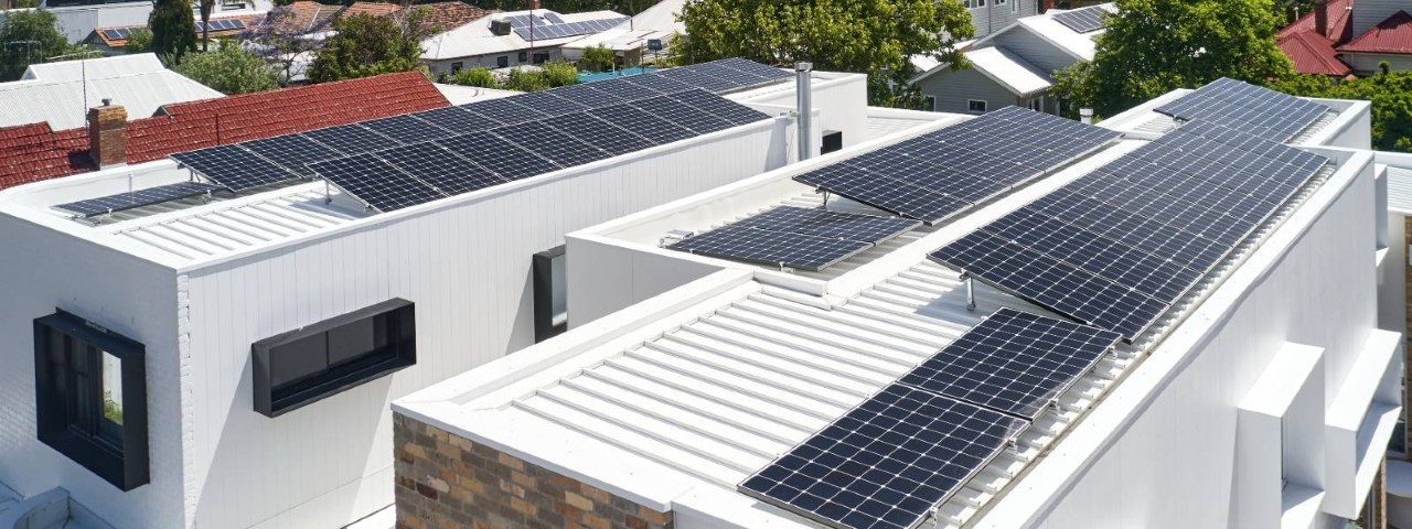 Australian home with solar panels