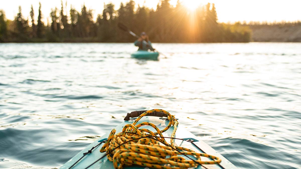 Person on kayak in distance