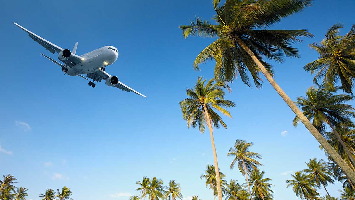 airplane in flight