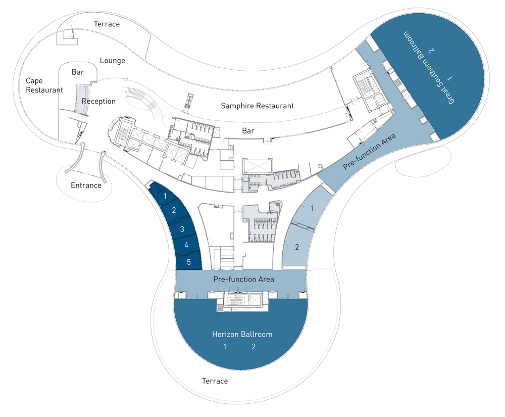 Floor plan for RACV Cape Schanck Resort's event spaces.